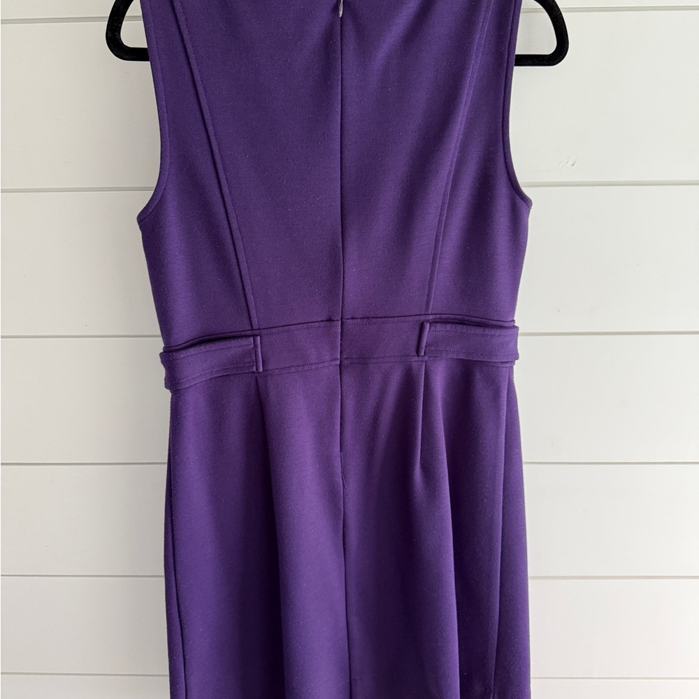 Shoshanna Deep Purple Ponte Dress, Size 10 - Picture 3 of 8